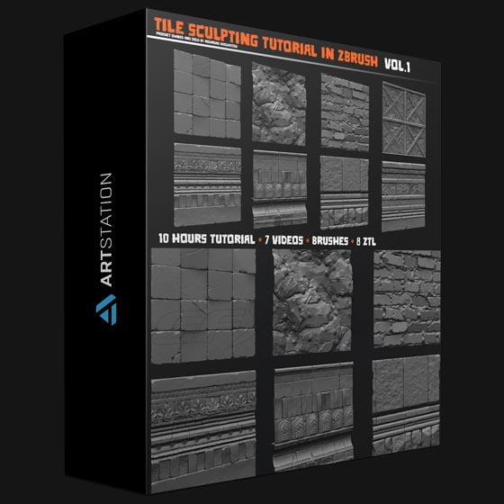 ArtStation Tile sculpting tutorial in zbrush Vol 01 by Mehrdad Khojasteh