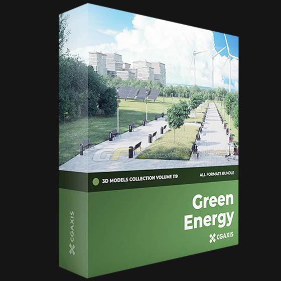 CGAxis Green Energy 3D Models Collection Volume 119