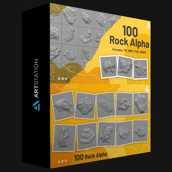 ArtStation 100 Rock Alpha by Alpha House