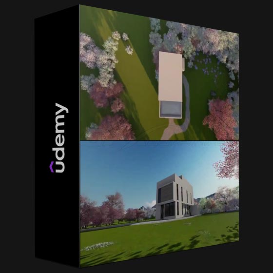 Udemy 3ds max Lumion Modern villa modeling rendering course