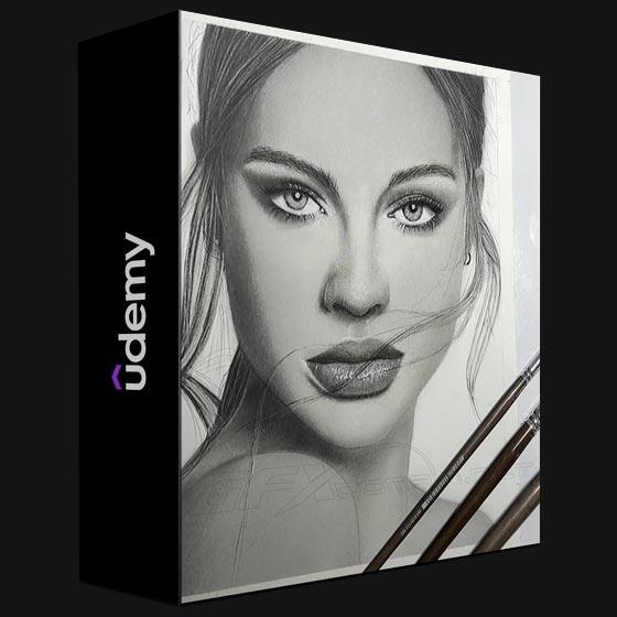 Udemy Draw anyone you want hyper realistic portrait drawing