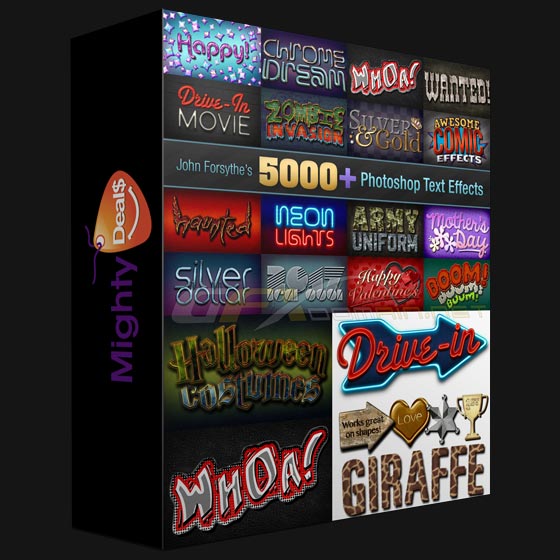 MightyDeals 5 000 Professional Text Effects from John Forsythe