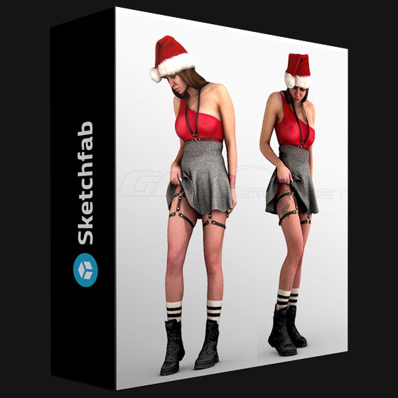 Sketchfab Santa s Bad Girl 3D Model