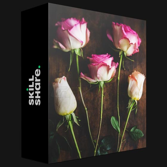 Skillshare Still Life Photography Creating A Beautiful Rose Flat lay Photo Using Natural Light