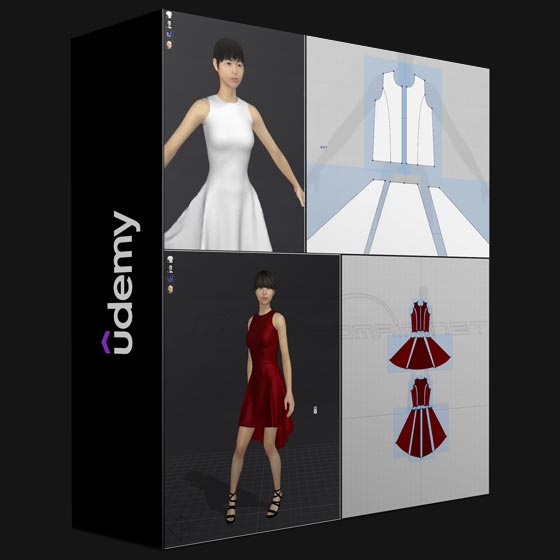 Udemy Fashion Design Sketch in 3D using Marvelous Designer