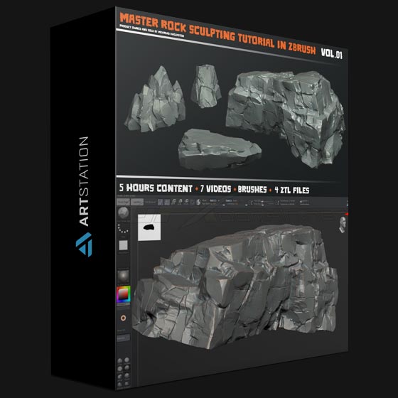 ArtStation Mastering Rock Sculpting Tutorial in Zbrush Vol 01 by Frozen Planet Studio