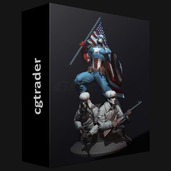 Cgtrader Captain America Miniatures 3D Model Ready to Print